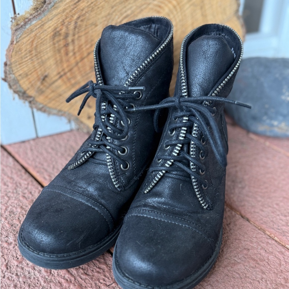 Carlos Santana Black 🖤 Zipper Boots Size 7